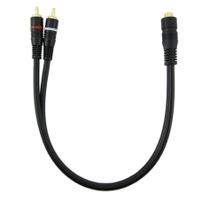 Perėjimas 2RCA - RCA (2K-1L) 0.3m Gold